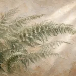 Soft Fern Fronds Botanical Bedroom Wall Art Canvas Print