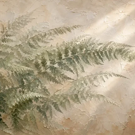 Soft Fern Fronds Botanical Bedroom Wall Art Canvas Print