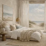Dune View Coastal Bedroom Wall Art Canvas Print
