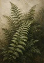 Fern Leaves Botanical Wall Art Canvas Print