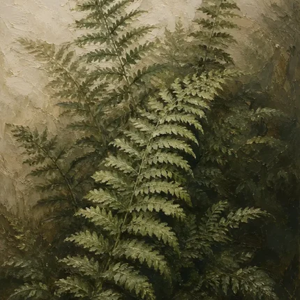 Fern Leaves Botanical Wall Art Canvas Print