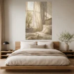 Sunlit Window Bedroom Wall Art Canvas Print - Image 2