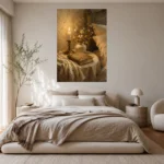 Candlelit Nightstand Bedroom Wall Art Canvas Print - Image 11