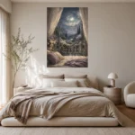 Moonlit Balcony Bedroom Wall Art Canvas Print - Image 11