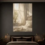 Sunlit Window Bedroom Wall Art Canvas Print - Image 3