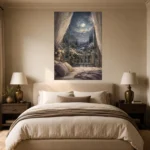 Moonlit Balcony Bedroom Wall Art Canvas Print - Image 4