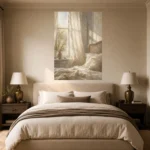Sunlit Window Bedroom Wall Art Canvas Print - Image 4
