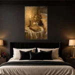 Candlelit Nightstand Bedroom Wall Art Canvas Print - Image 6