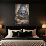 Moonlit Balcony Bedroom Wall Art Canvas Print - Image 5