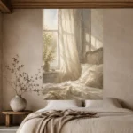 Sunlit Window Bedroom Wall Art Canvas Print - Image 6