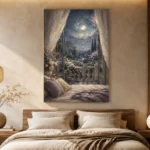 Moonlit Balcony Bedroom Wall Art Canvas Print - Image 7