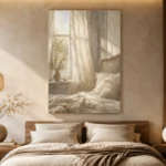 Sunlit Window Bedroom Wall Art Canvas Print - Image 7