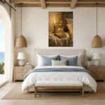 Candlelit Nightstand Bedroom Wall Art Canvas Print - Image 8
