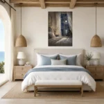 Moonlit Window Bedroom Wall Art Canvas Print - Image 8