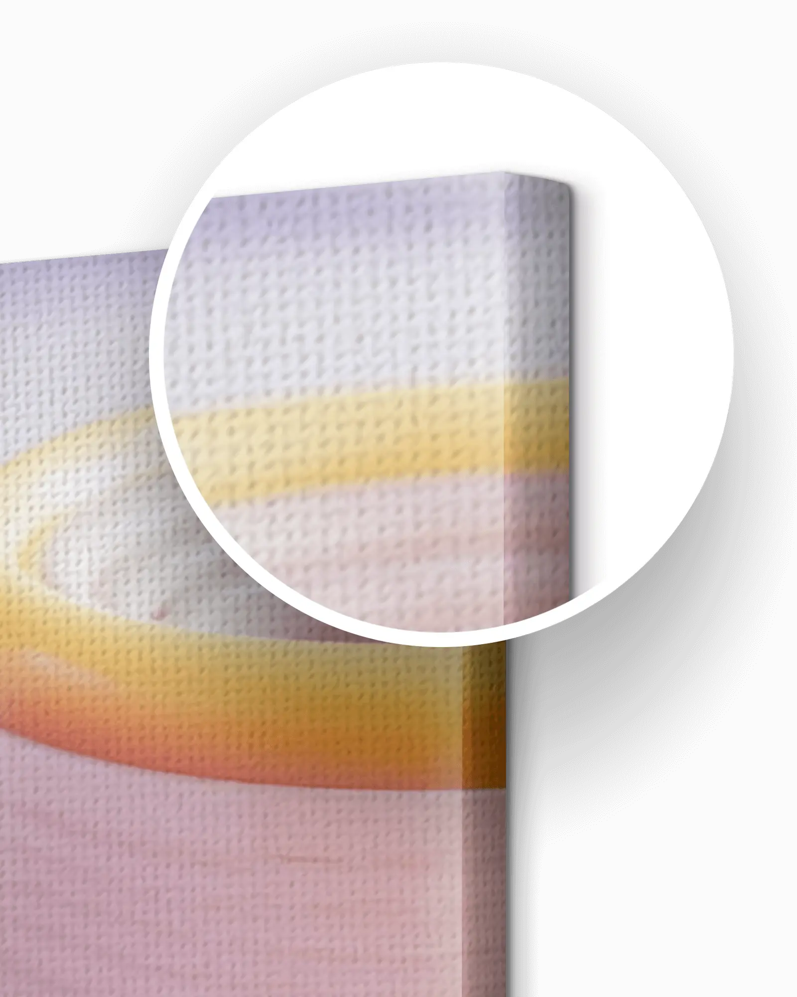Premium canvas wall art print surface detail by The House of Curatora