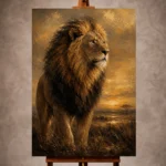 Savanna Guardian Lion Wall Art Canvas Print