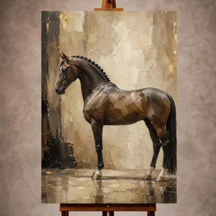 Horse Wall Art, Wall Art, Art Prints, Home Decor, Interior Design, Gallery Wall, Animal Wall Art, Horse Prints, Equestrian Wall Art, Brown Horse Art, Canvas Print, Luxury Wall Decor, Neutral Wall Art, Office Wall Art, Modern Interior