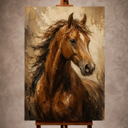 Horse Wall Art, Wall Art, Art Prints, Home Decor, Interior Design, Gallery Wall, Animal Wall Art, Horse Prints, Equestrian Wall Art, Brown Horse Art, Canvas Print, Luxury Wall Decor, Neutral Wall Art, Office Wall Art, Modern Interior