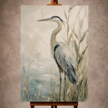 Bird Wall Art, Wall Art, Art Prints, Home Decor, Interior Design, Gallery Wall, Crane Wall Art, Animal Wall Art, Elegant Bird Print, Neutral Wall Art, Sage Green Decor, Coastal Wall Art, Japandi Decor, Modern Interior, Luxury Home Decor