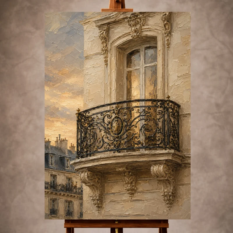 Parisian Architecture Wall Art wall art print for elegant interiors