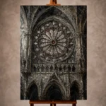 Rose Window Gothic Architecture Wall Art Canvas Print