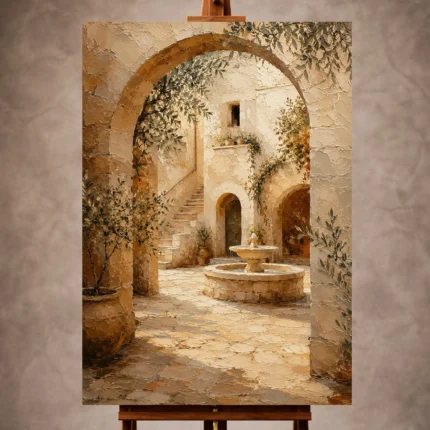 Mediterranean Architecture Wall Art wall art print for elegant interiors