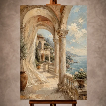 Mediterranean Architecture Wall Art wall art print for elegant interiors