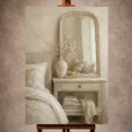 Serene Neutral Bedroom Wall Art wall art print for elegant interiors