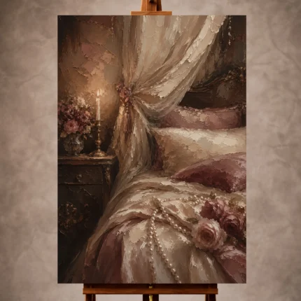Romantic Bedroom Wall Art wall art print for elegant interiors