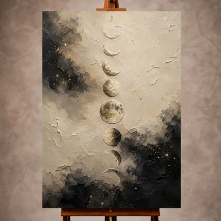 Moon Phase Wall Art wall art print for elegant interiors