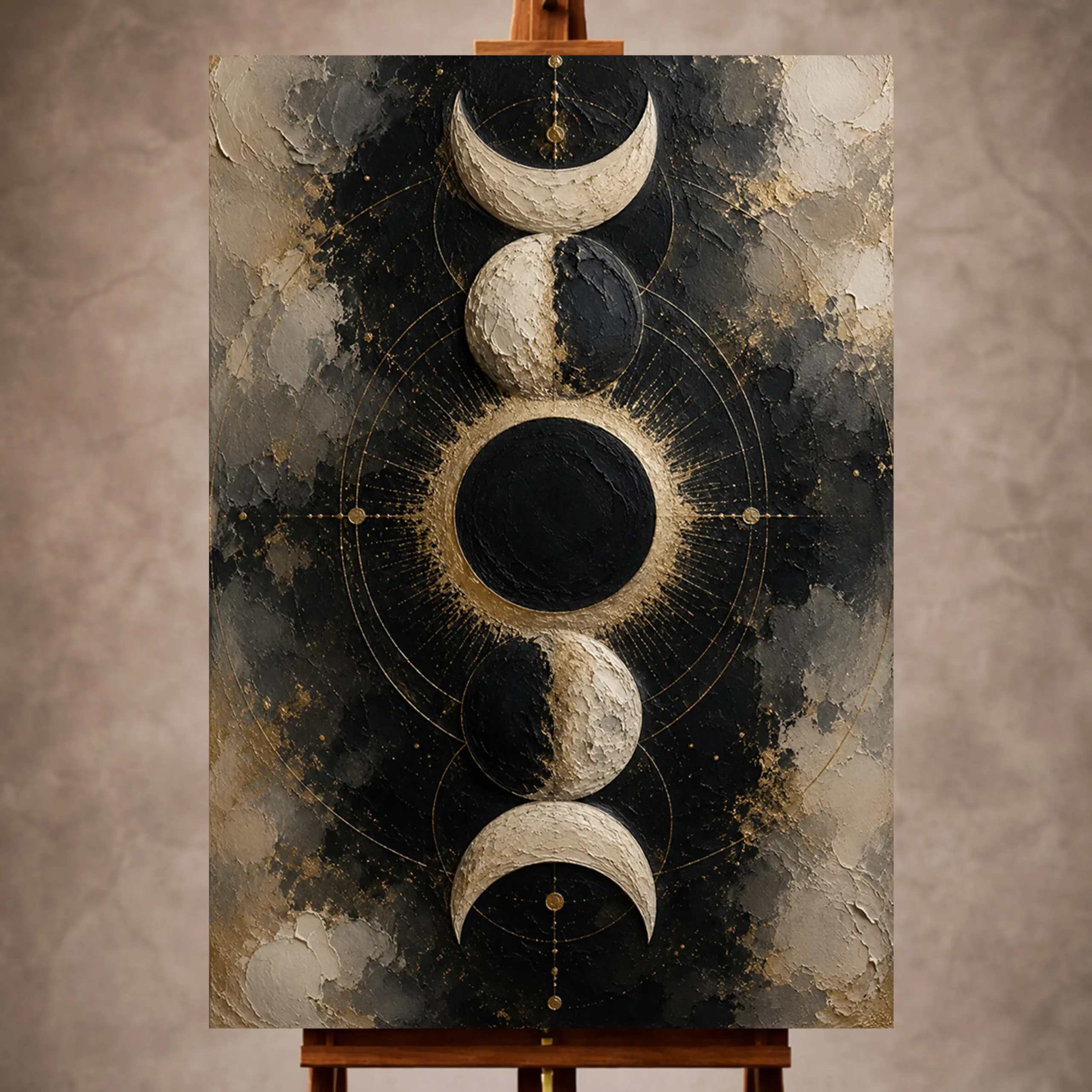 _Dikey Mocvkap001 Moon Phase Wall Art wall art print for elegant interiors