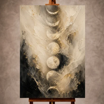 Moon Phase Wall Art wall art print for elegant interiors