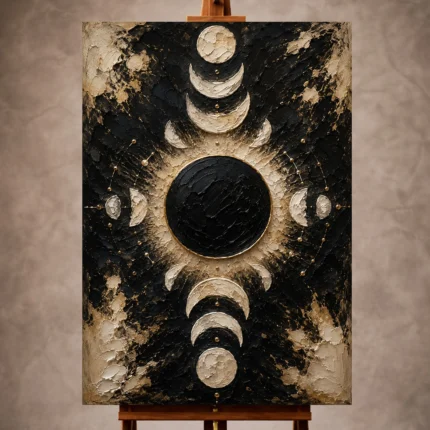 Moon Phase Wall Art wall art print for elegant interiors