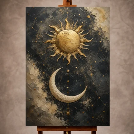 Sun and Moon Wall Art wall art print for elegant interiors