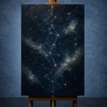 Celestial Star Map Constellation Wall Art Canvas Print - Image 3