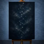 Midnight Celestial Path Constellation Wall Art Canvas Print - Image 3
