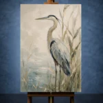 Blue Heron Bird Wall Art Canvas Print - Image 2
