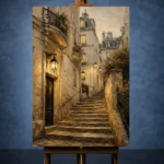 Montmartre Stairway Parisian Architecture Wall Art Canvas Print - Image 2