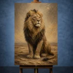 Seated Sovereign Lion Wall Art Canvas Print - Image 2