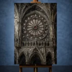 Rose Window Gothic Architecture Wall Art Canvas Print - Image 2