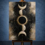 Eclipse Lunar Alignment Moon Phase Wall Art Canvas Print - Image 2