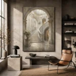 Grand Staircase Classical Architecture Wall Art Canvas Print - Image 3