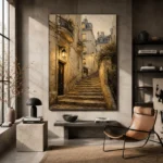 Montmartre Stairway Parisian Architecture Wall Art Canvas Print - Image 3