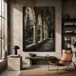 Cloister Arcade Gothic Architecture Wall Art Canvas Print - Image 3
