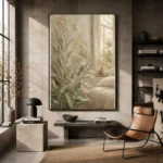 Silver Dollar Eucalyptus Botanical Bedroom Wall Art Canvas Print - Image 3