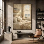 Sunlit Ocean Bedroom Coastal Bedroom Wall Art Canvas Print - Image 4