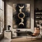 Eclipse Lunar Alignment Moon Phase Wall Art Canvas Print - Image 3