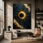 Celestial Eclipse Zodiac Wall Art Canvas Print - Image 4