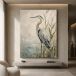 Blue Heron Bird Wall Art Canvas Print - Image 4