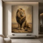 Seated Sovereign Lion Wall Art Canvas Print - Image 4